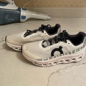 On Cloudmonster all white sneakers size 8.5